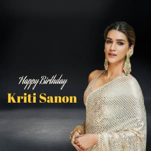 Kriti Sanon Birthday event advertisement