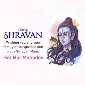 Happy Shravan advertisement banner