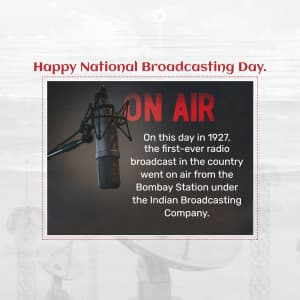 National Broadcasting Day marketing flyer