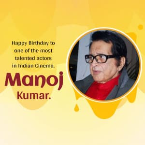 Manoj Kumar Birthday graphic