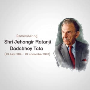 J. R. D. Tata Jayanti marketing poster