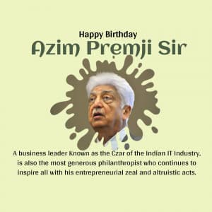 Azim Premji | Birthday graphic