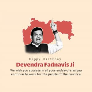 Devendra Fadnavis Birthday poster Maker