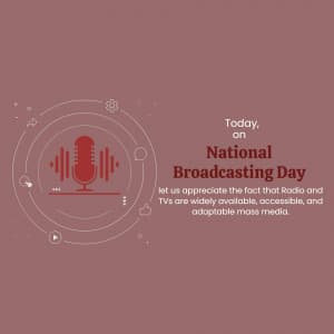 National Broadcasting Day whatsapp status poster