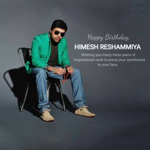 Himesh Reshammiya Birthday whatsapp status poster