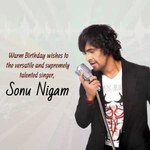 Sonu Nigam Birthday marketing poster