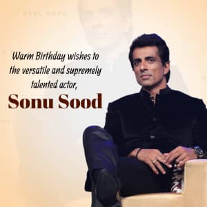 Sonu Sood Birthday illustration