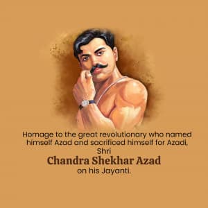 Chandra Shekhar Azad Jayanti Facebook Poster