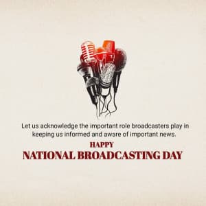 National Broadcasting Day Facebook Poster