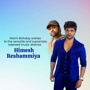 Himesh Reshammiya Birthday Facebook Poster