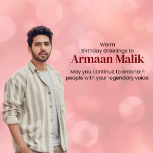 Armaan Malik Birthday event poster