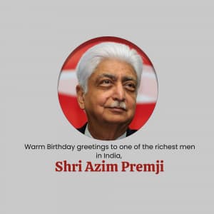 Azim Premji | Birthday Facebook Poster