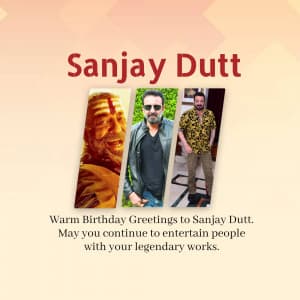 Sanjay Dutt Birthday graphic