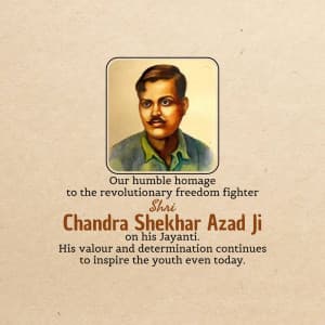 Chandra Shekhar Azad Jayanti event advertisement