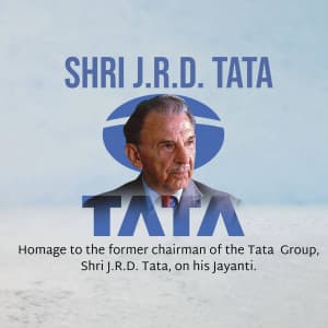 J. R. D. Tata Jayanti marketing flyer