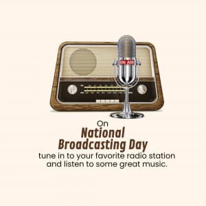 National Broadcasting Day poster Maker