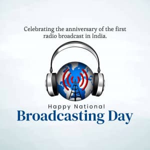 National Broadcasting Day event advertisement