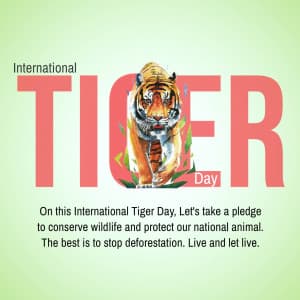 International Tiger Day advertisement banner