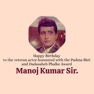 Manoj Kumar Birthday Instagram Post