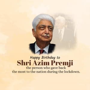 Azim Premji | Birthday event advertisement