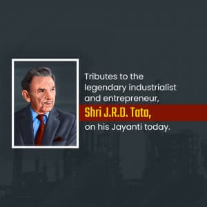 J. R. D. Tata Jayanti Facebook Poster