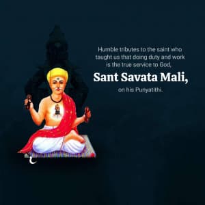 Sant Savta Mali Punyatithi flyer