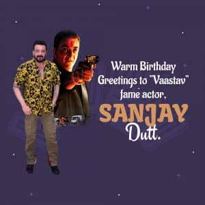 Sanjay Dutt Birthday flyer