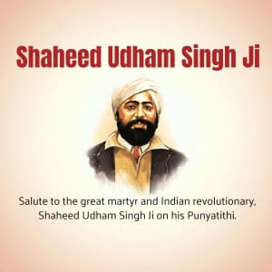 Shaheed Udham Singh Punyatithi creative image