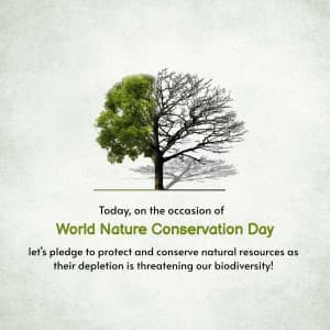 Nature Conservation Day greeting image