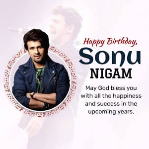 Sonu Nigam Birthday whatsapp status poster