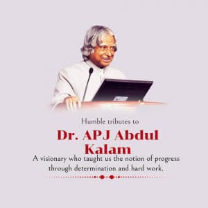 Dr APJ Abdul Kalam Punyatithi Facebook Poster