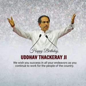 Uddhav Thackeray Birthday Facebook Poster