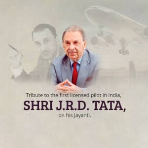 J. R. D. Tata Jayanti poster Maker