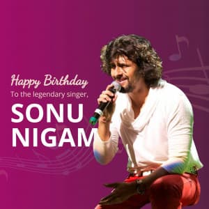 Sonu Nigam Birthday Facebook Poster