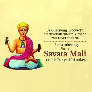 Sant Savta Mali Punyatithi post