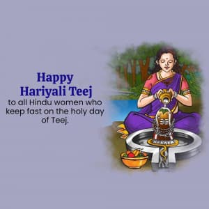 Hariyali Teej greeting image