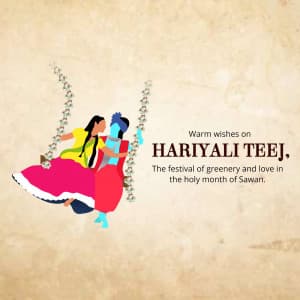 Hariyali Teej marketing poster