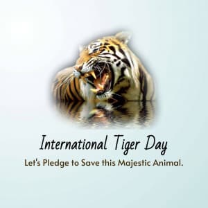 International Tiger Day marketing flyer