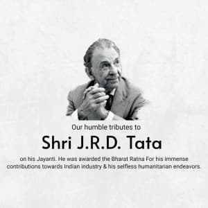 J. R. D. Tata Jayanti event advertisement