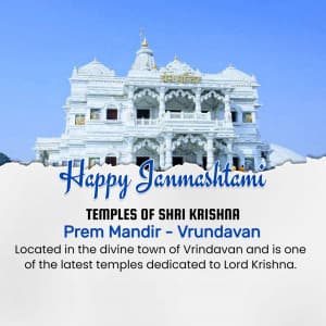 Temples of Shri krishna event poster