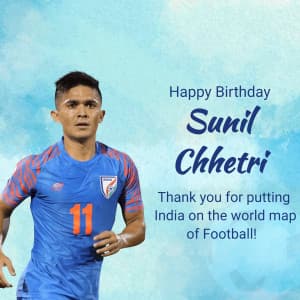 Sunil Chhetri Birthday greeting image