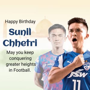 Sunil Chhetri Birthday marketing poster