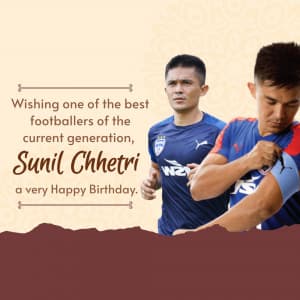 Sunil Chhetri Birthday marketing flyer