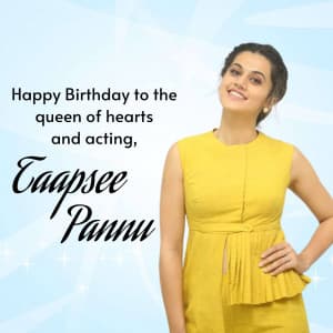 Tapsee Pannu Birthday graphic