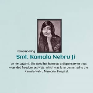 Kamla Nehru Jayanti graphic