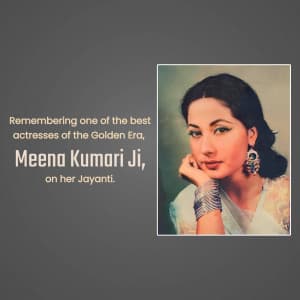 Meena kumari Jayanti flyer