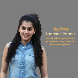 Tapsee Pannu Birthday flyer