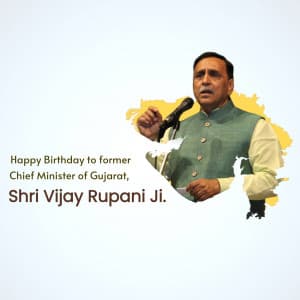 Vijay Rupani | Birthday banner