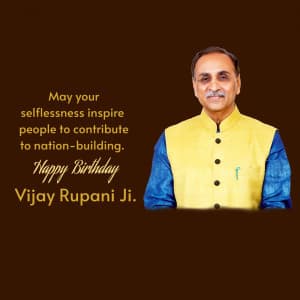 Vijay Rupani | Birthday event poster