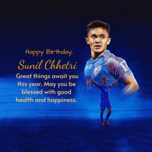 Sunil Chhetri Birthday Facebook Poster